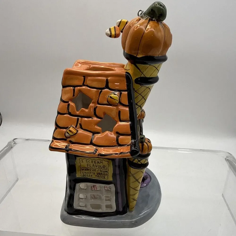 Blue Sky Clayworks Halloween I Scream (Ice Cream) Parlour Candle House, NEW